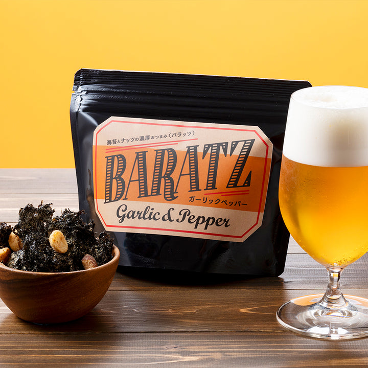海苔とナッツの濃厚おつまみ BARATZ（バラッツ） ガーリックペッパー